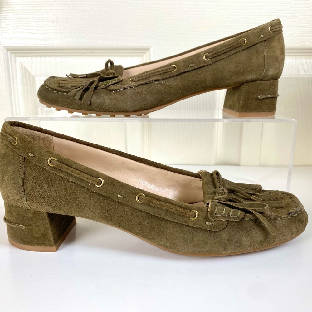 Nine West Olive Suede Moccasins - Picture 3 of 12